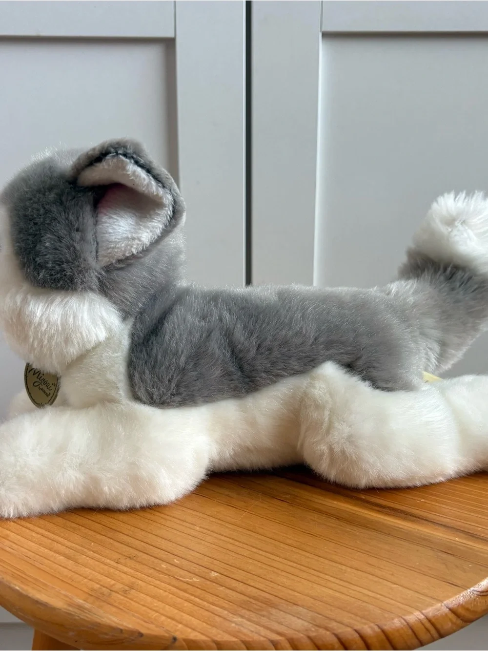 Miyoni Tots Siberian Husky Puppy 12” Plush Dog Aurora Toy Laying Down